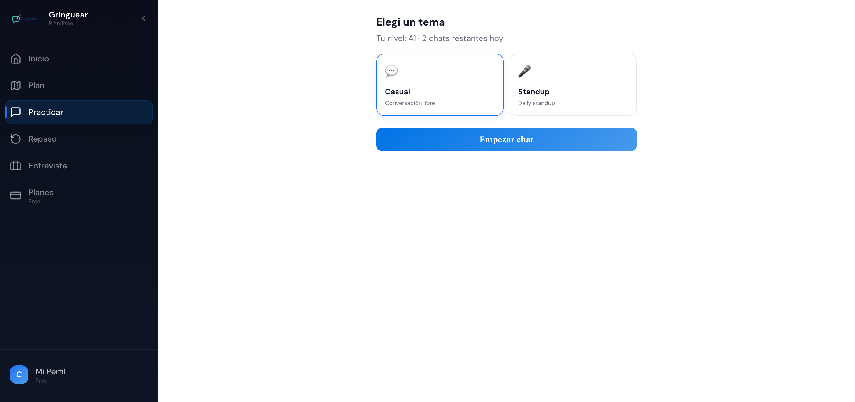 Practica ingles laboral con IA